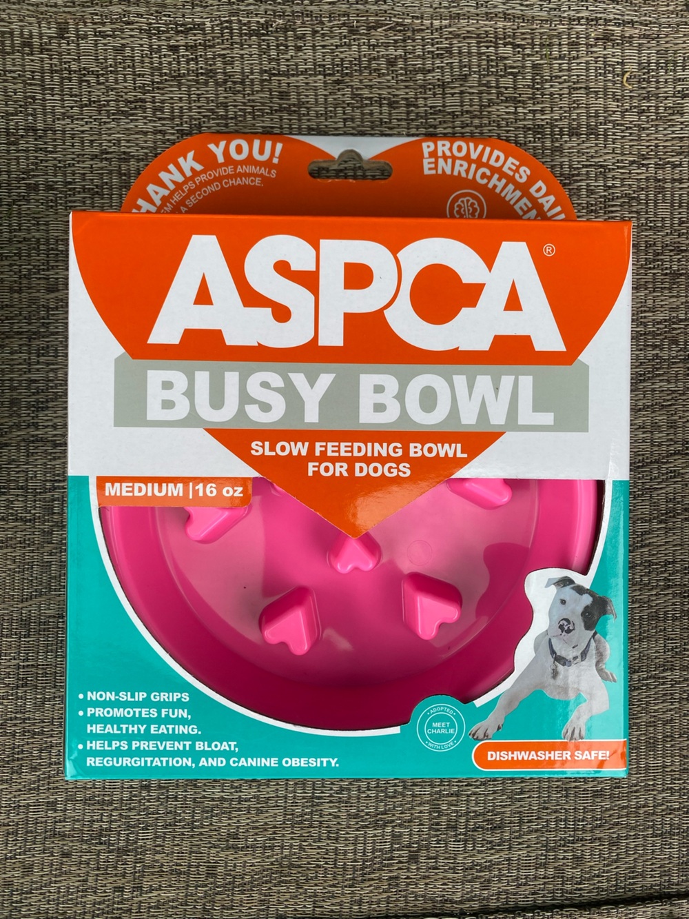 ASPCA Busy Bowl Slow Feeding Dog Bowl - Pink
